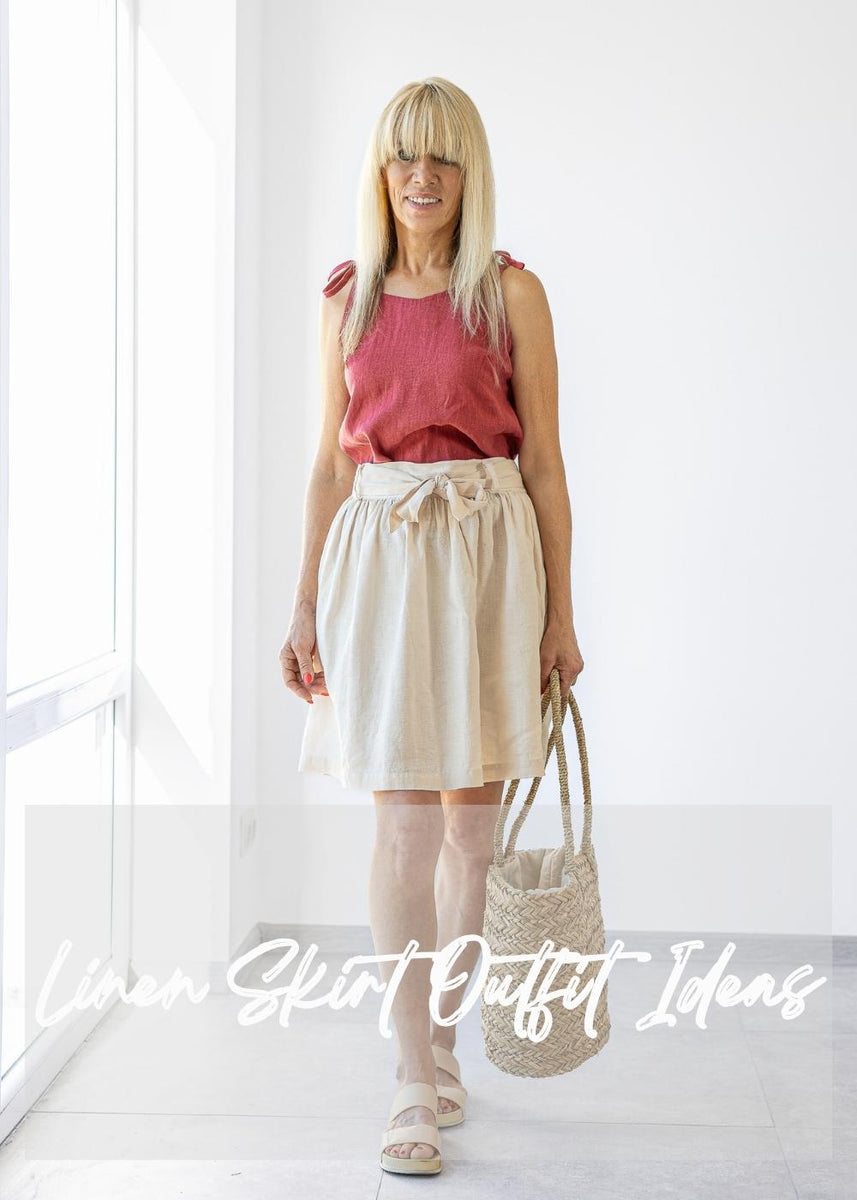 What to wear with linen skirts?