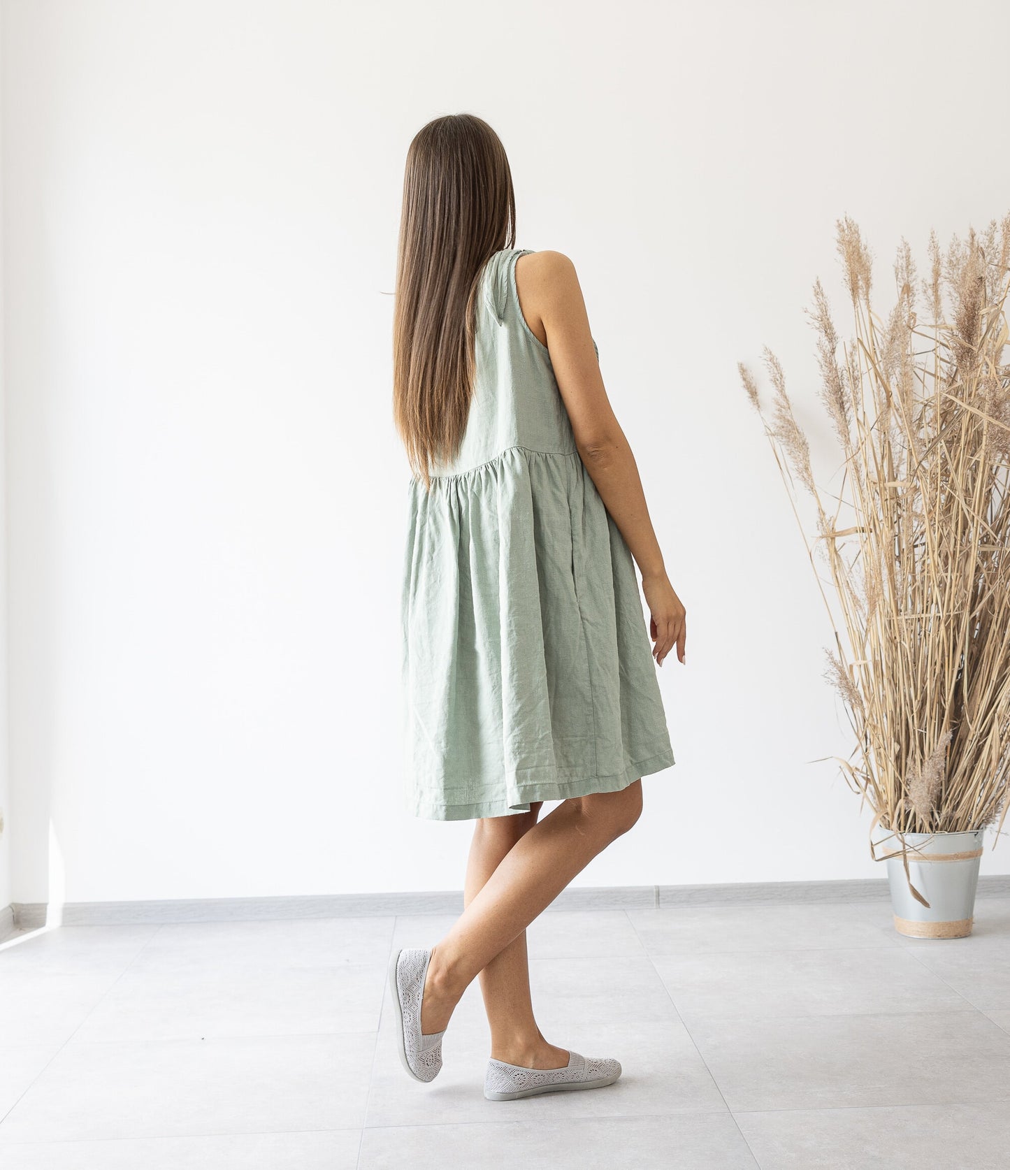 Linen midi dresses