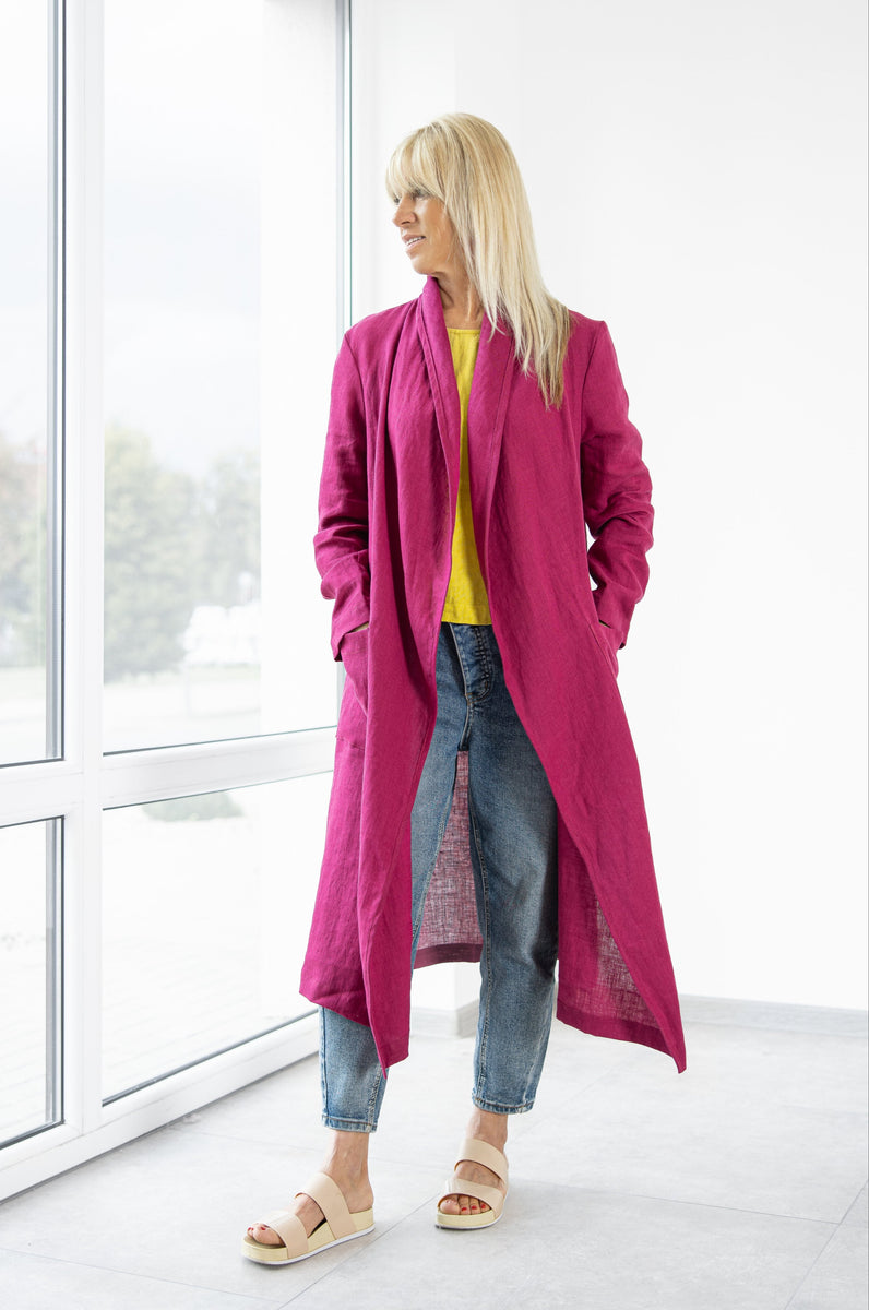 Women's Lightweight Linen Cardigan / Handmade, High-Quality Linen
