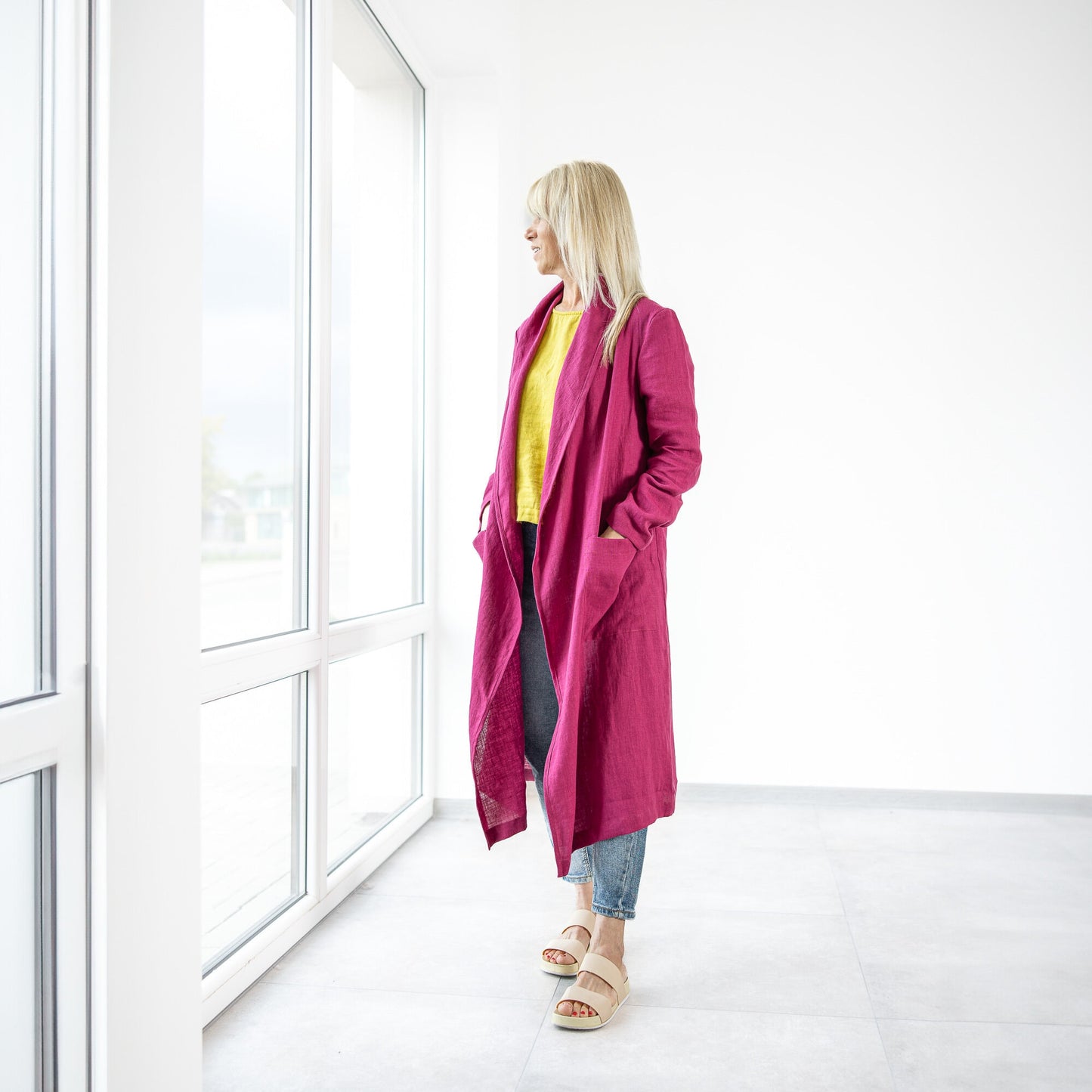 lightweight linen cardigan for women