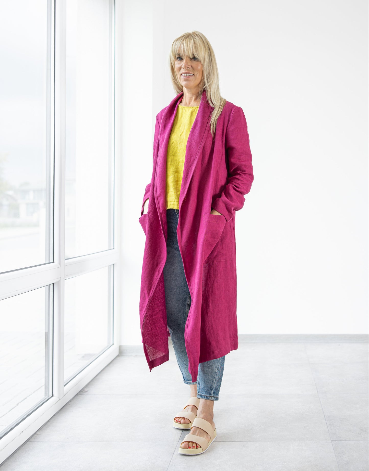 Long Linen Cardigan for Women