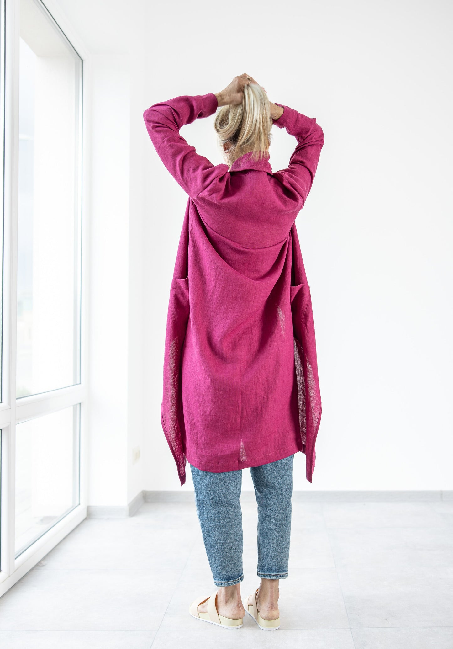 Maxi Linen Cardigan
