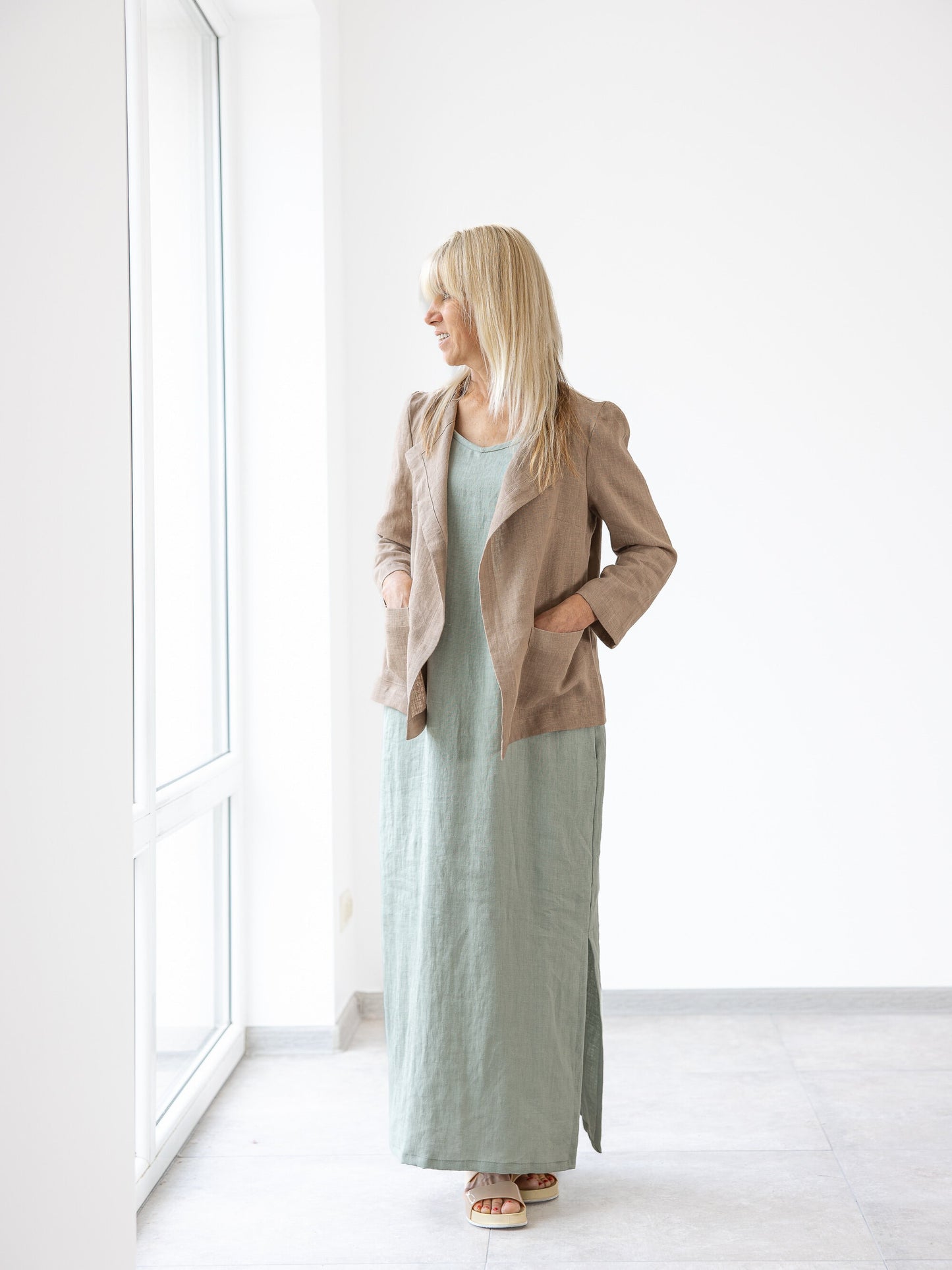 Natural linen jacket