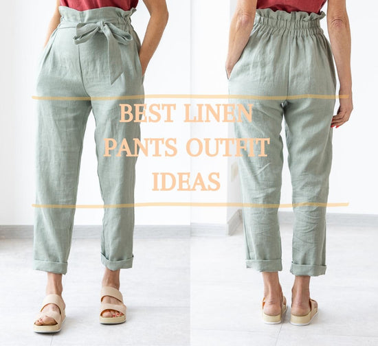 Women Linen pants with belt