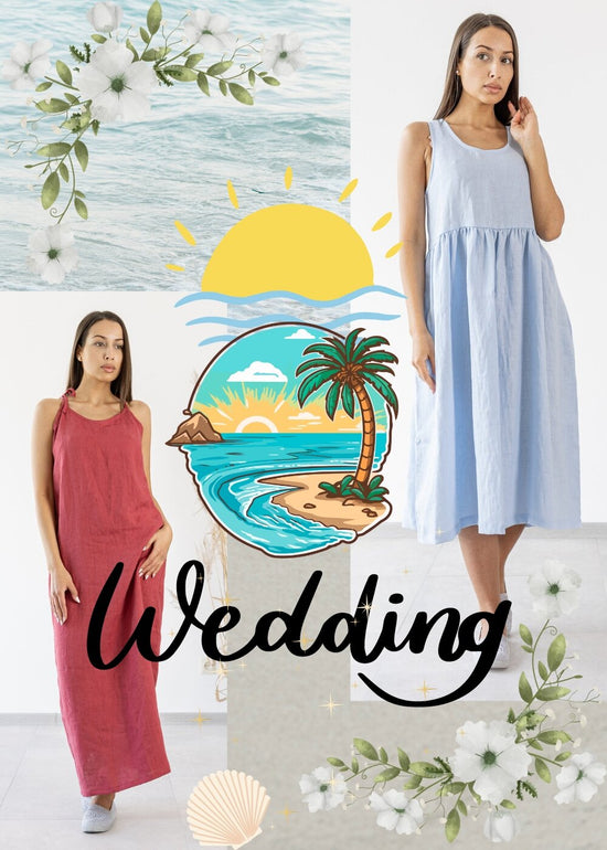 Linen Wedding Guest Dress for Beach Celebrations