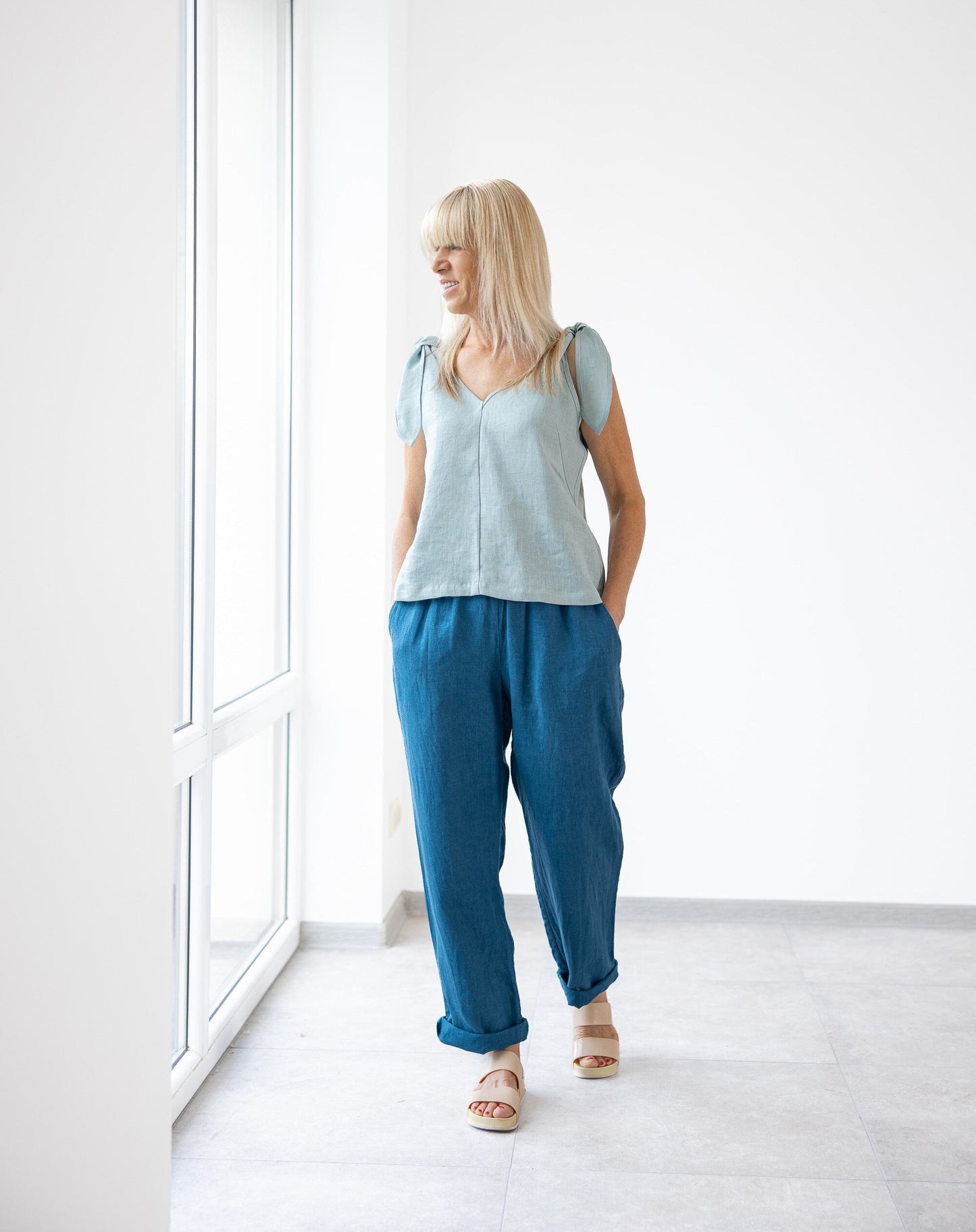 High Quality Linen Pants For Women CECILIA