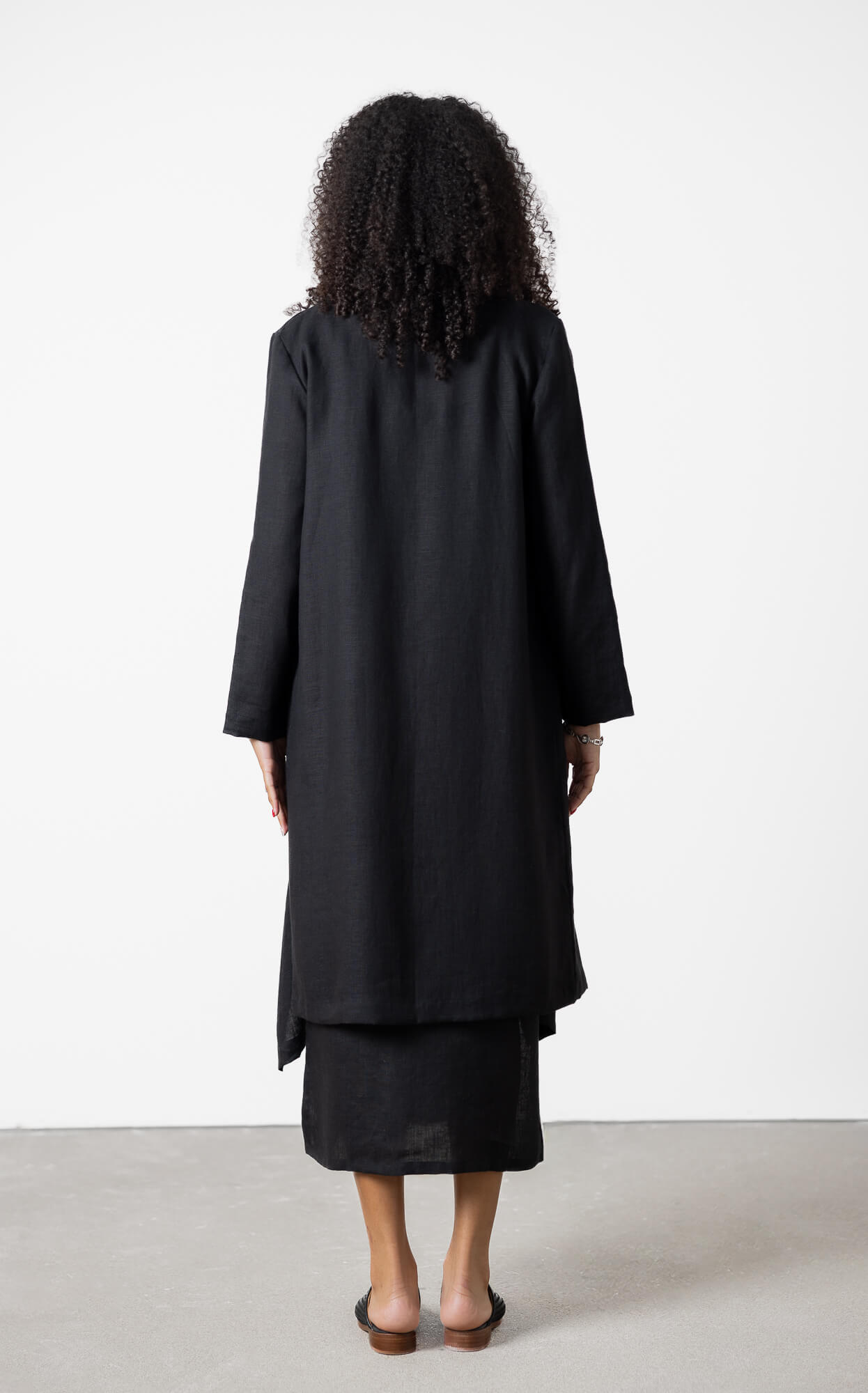 Breathable linen coat women