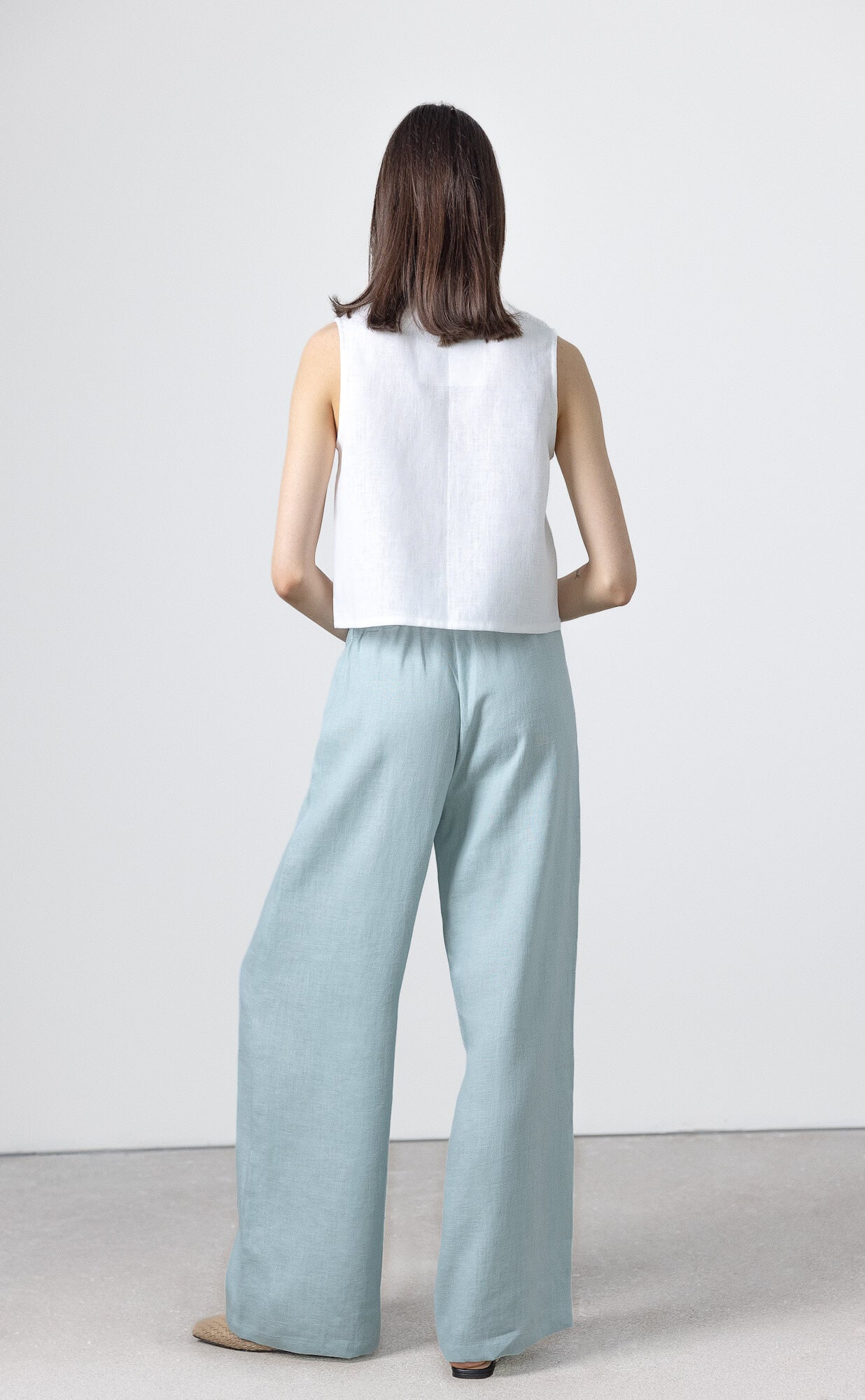 Minimal Linen Trousers for Capsule Wardrobe