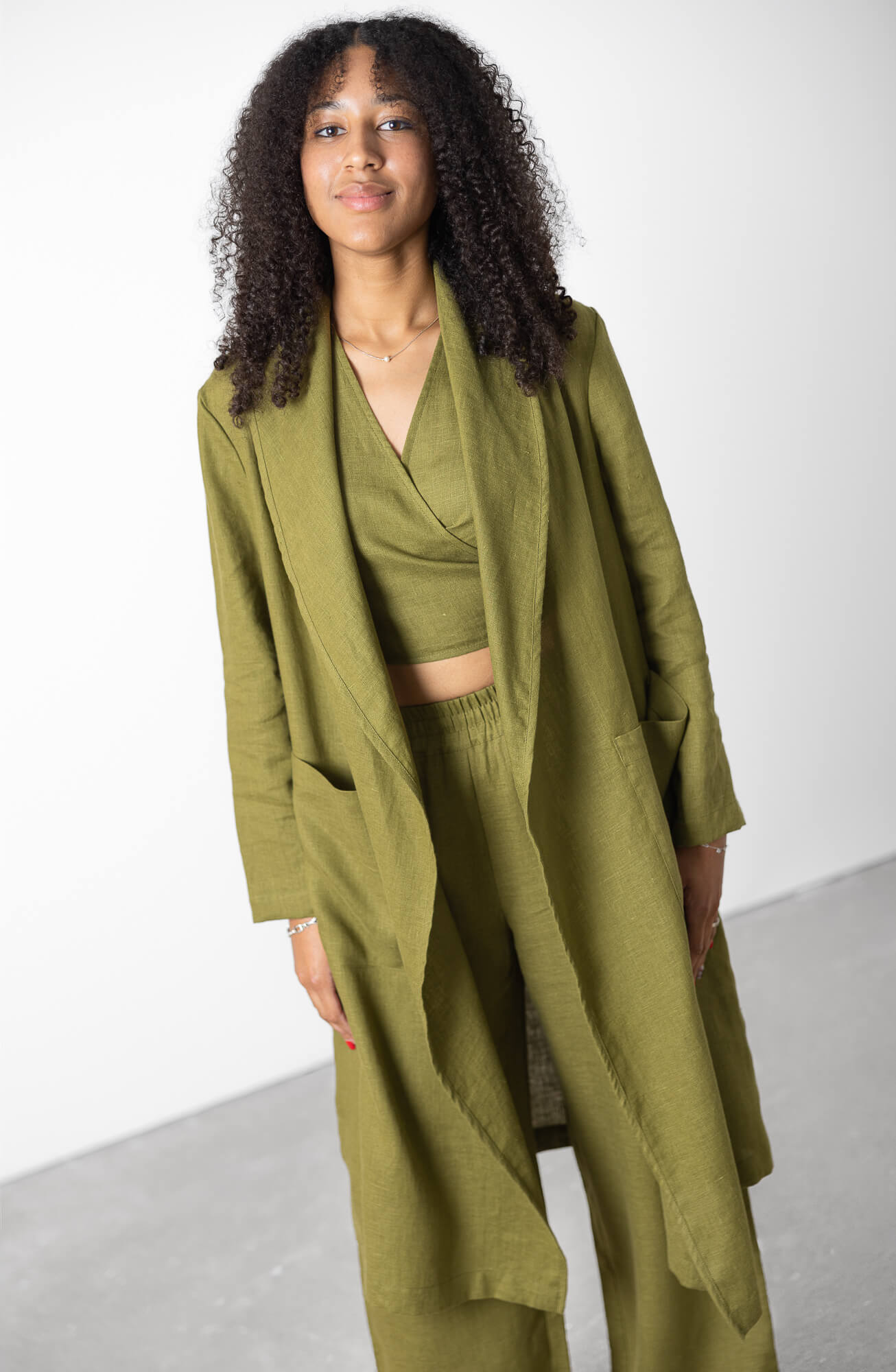 Timeless women linen duster lightweight