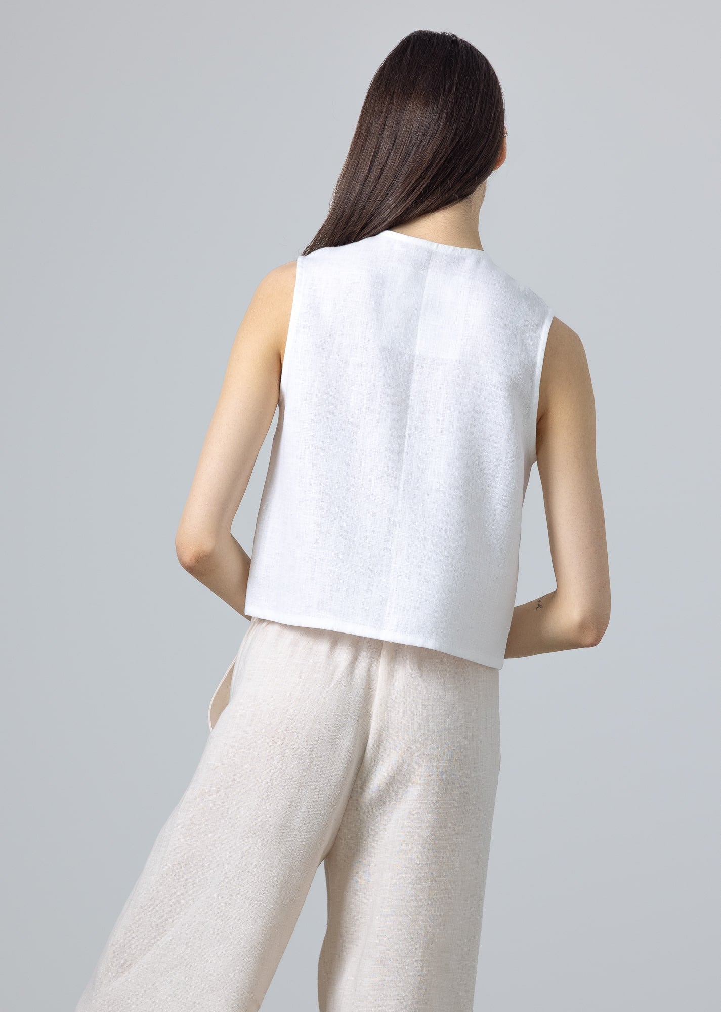 Handmade linen vest