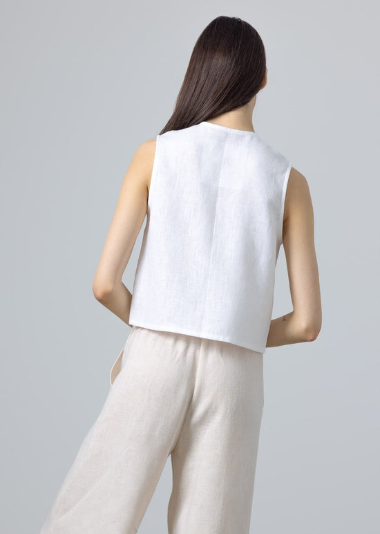 Handmade linen vest