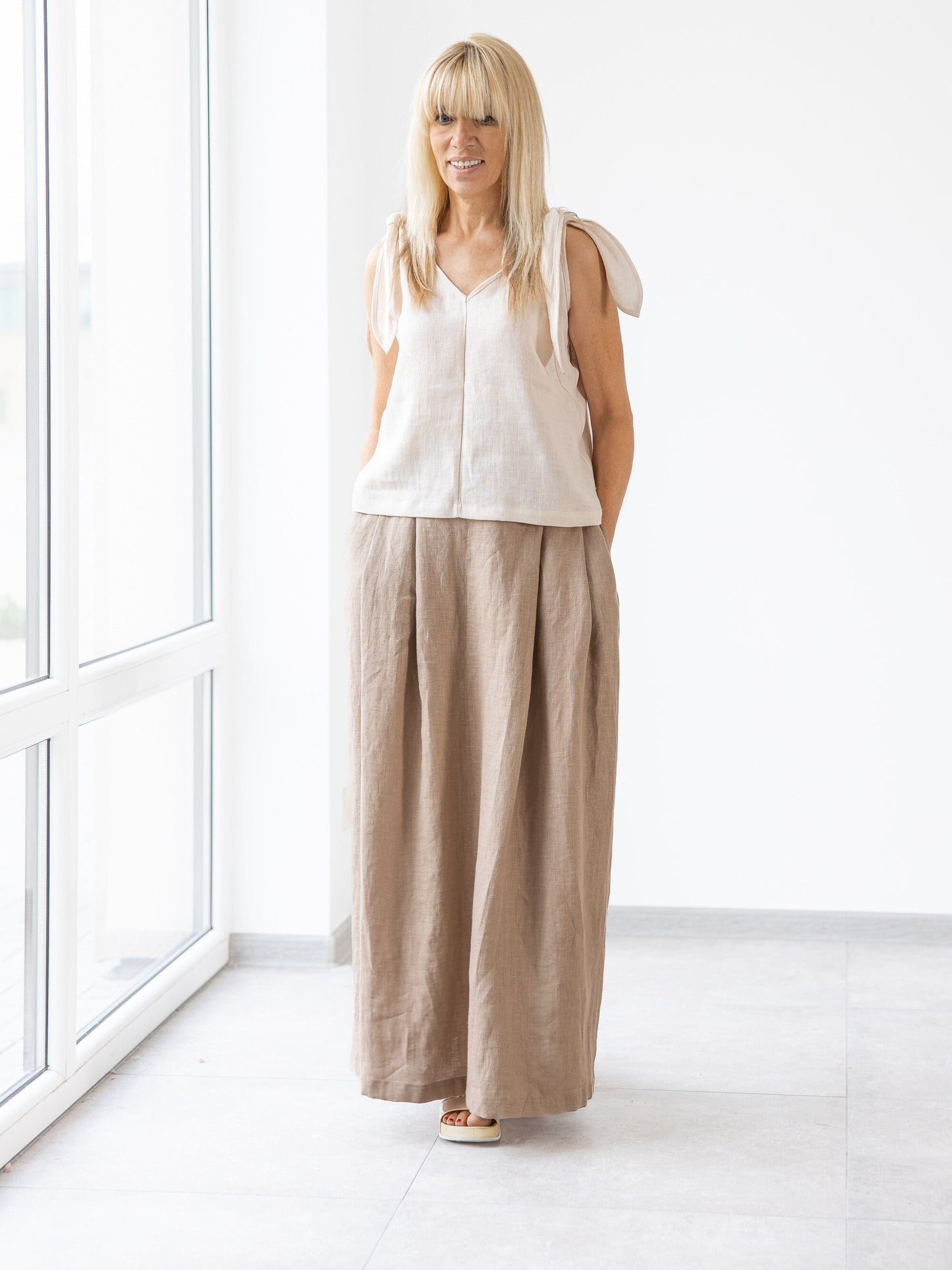 Load image into Gallery viewer, Maxi linen skirt 
