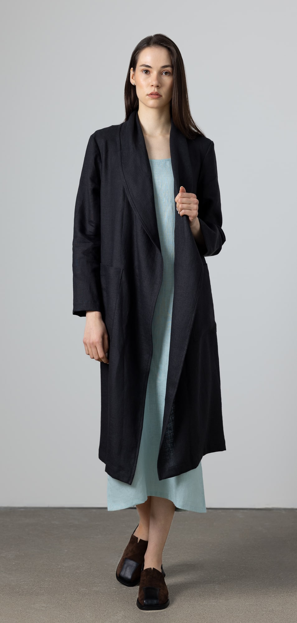 Long Linen Cardigan