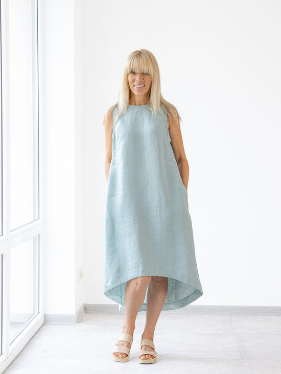 Linen Dress With Pockets | High quality linen summer dresses MinimalisticLinen Linen Dress With Pockets | High quality linen summer dresses MinimalisticLinen