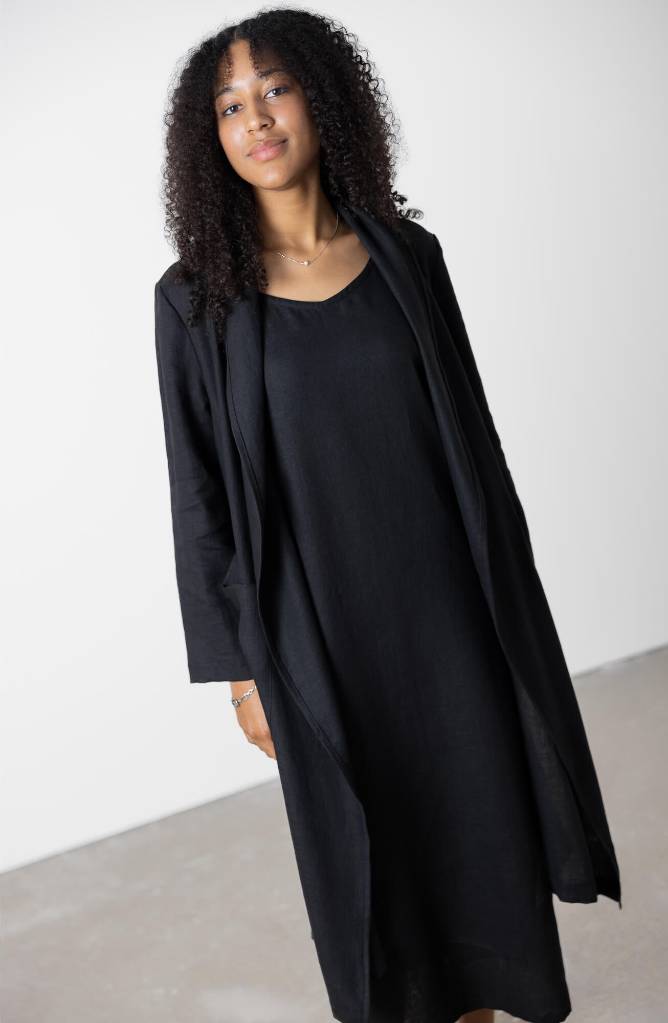 Women’s black linen jacket
