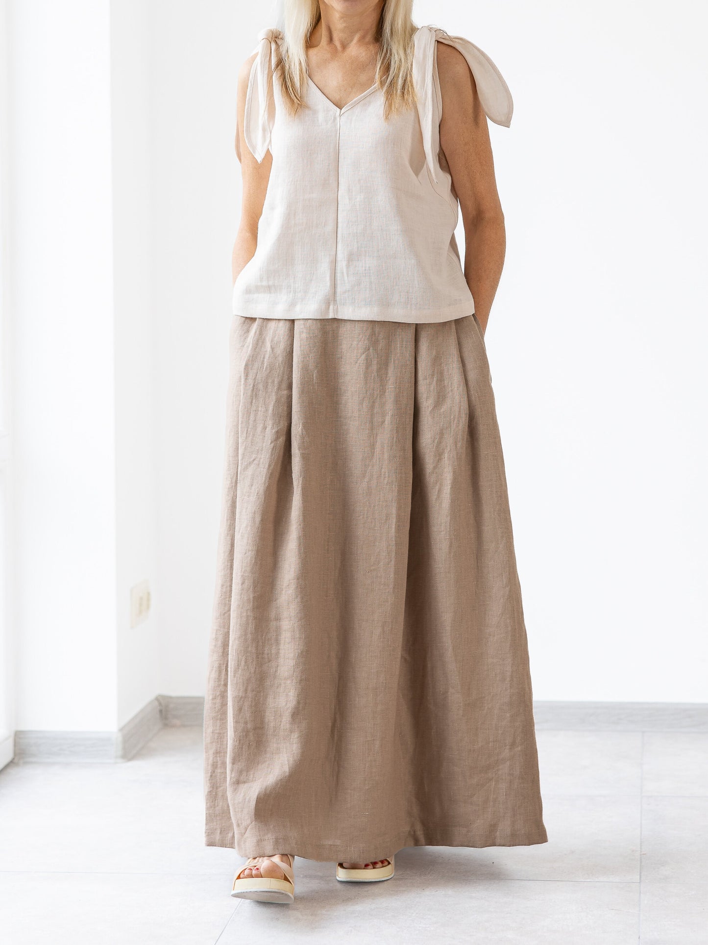 Load image into Gallery viewer, Linen skirt for women
