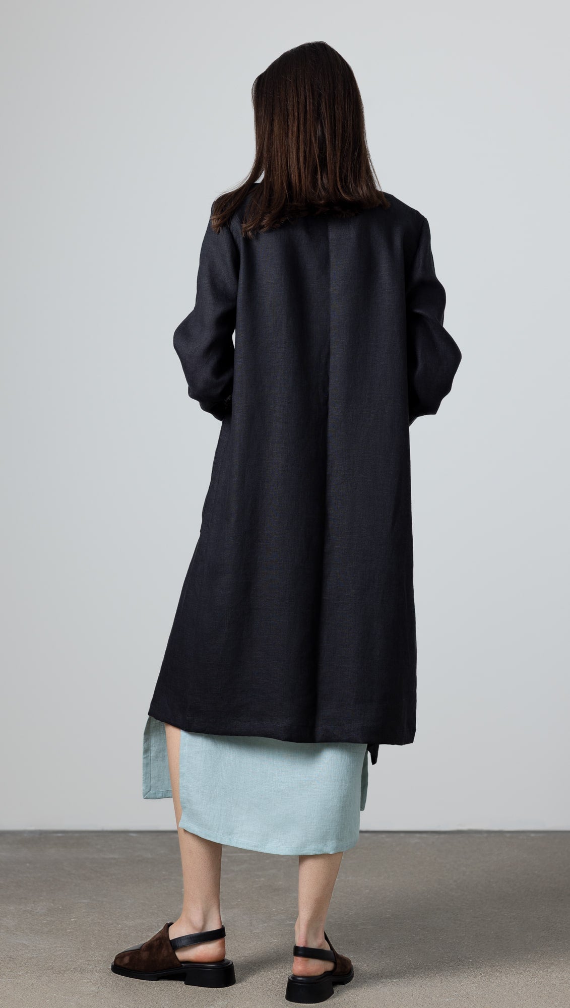 linen jacket women black