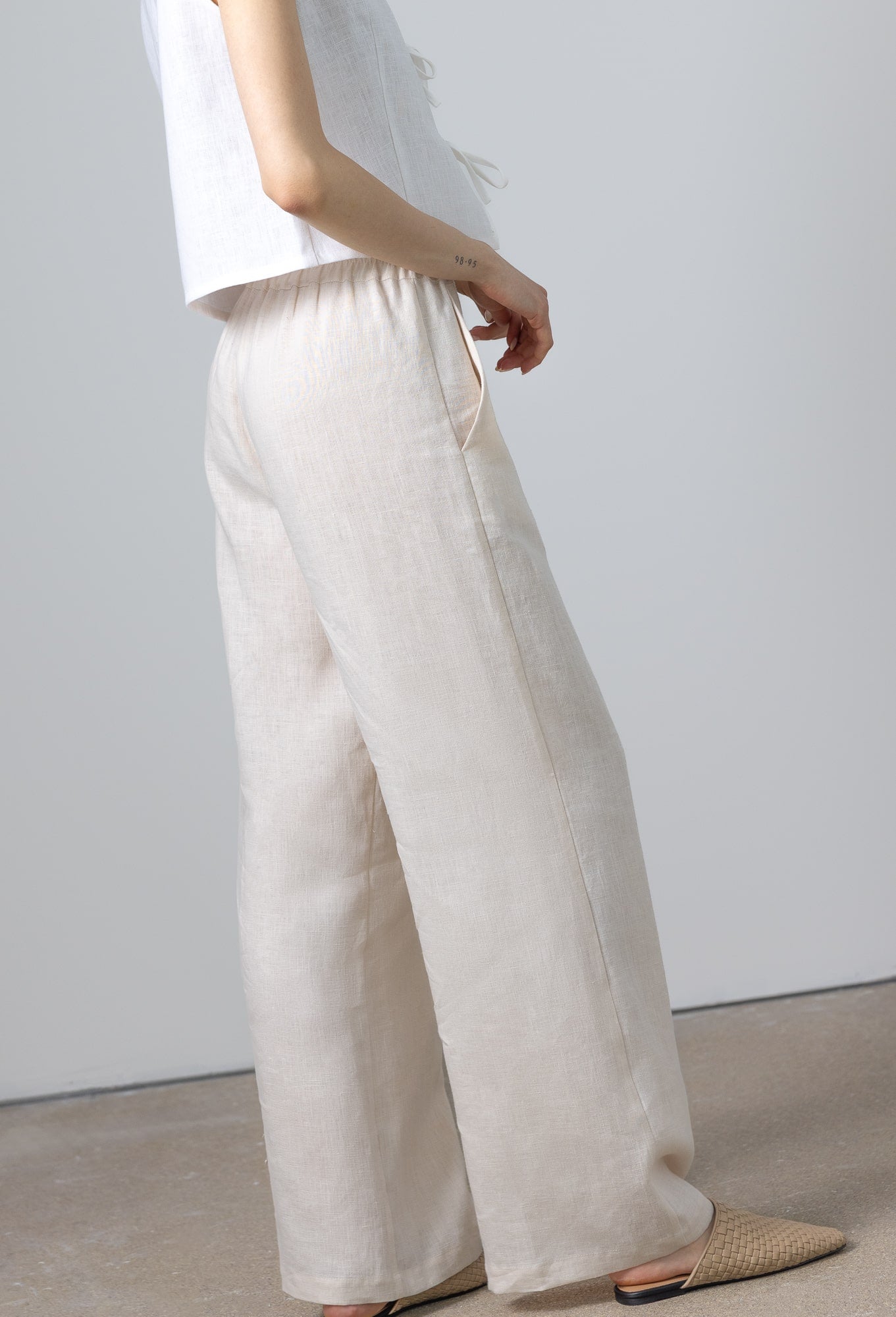 linen pants white womens