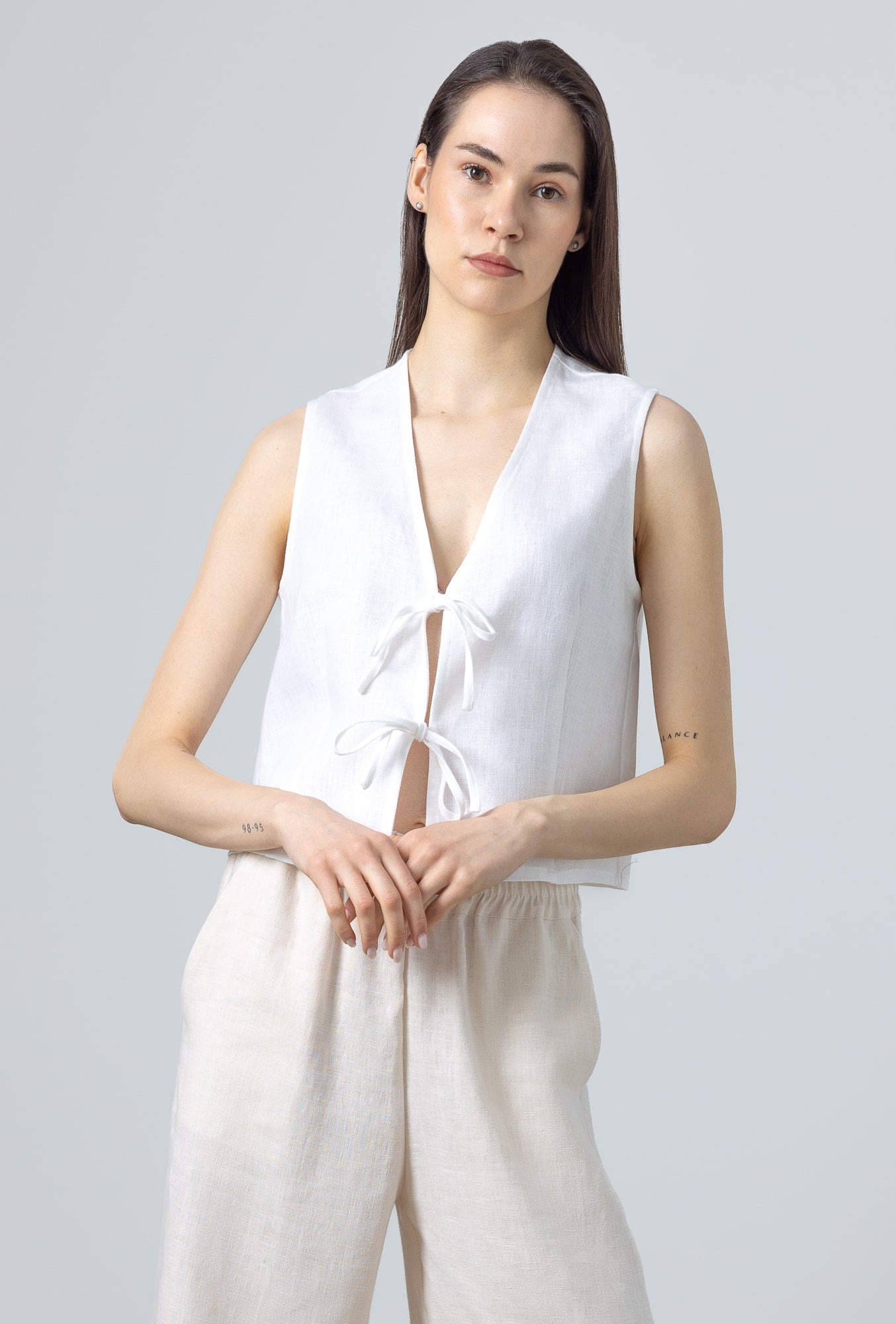 linen vest top
