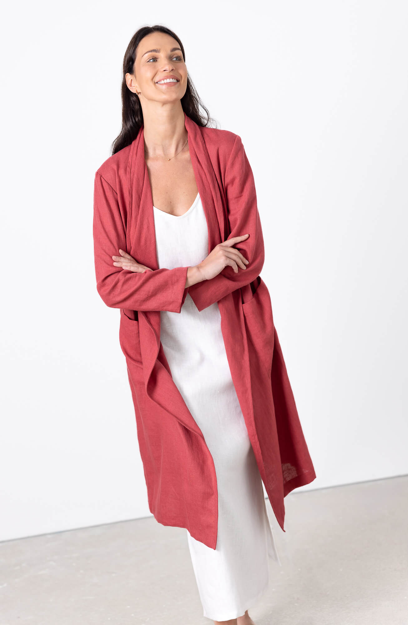 natural linen cardigan 
