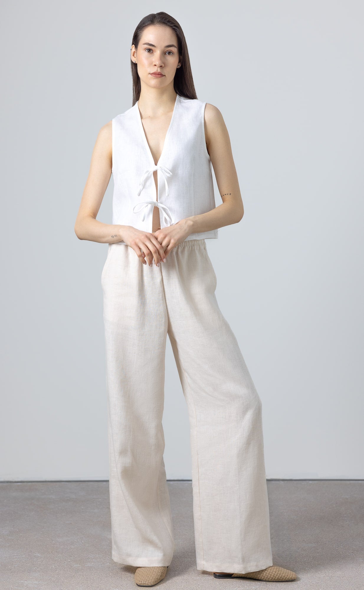 wide leg linen pants